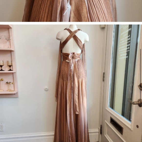 Marcia Lucia Hohan Eilir Silk Foiled Maxi Dress - Picture 5 of 8